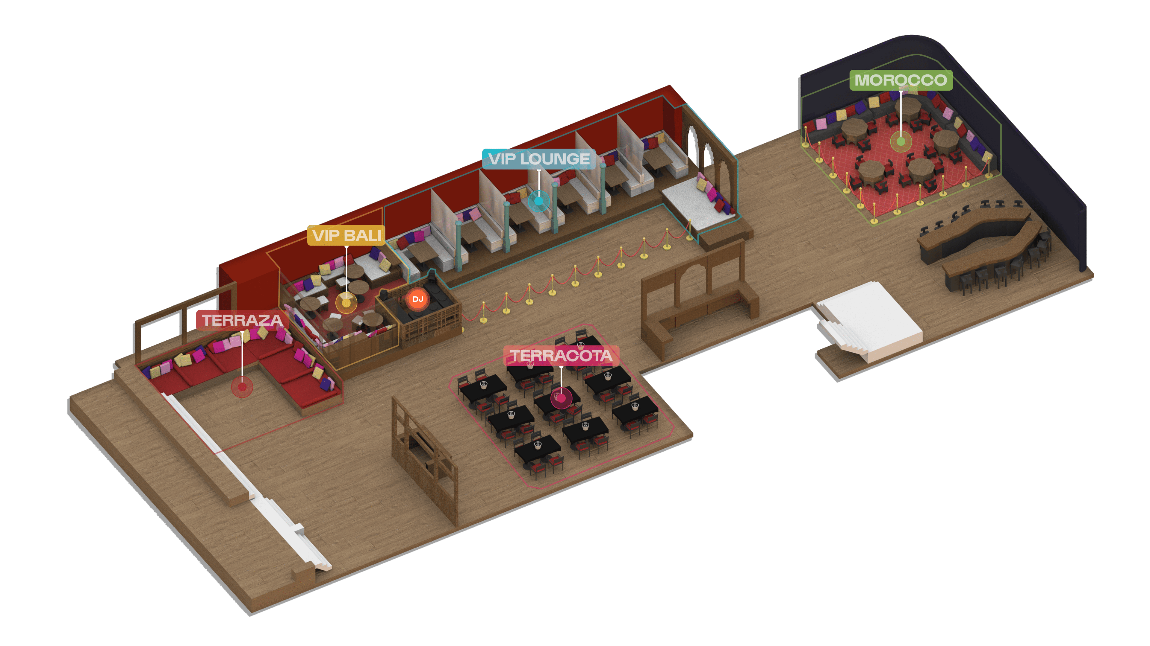 Carpe Diem VIP table layout